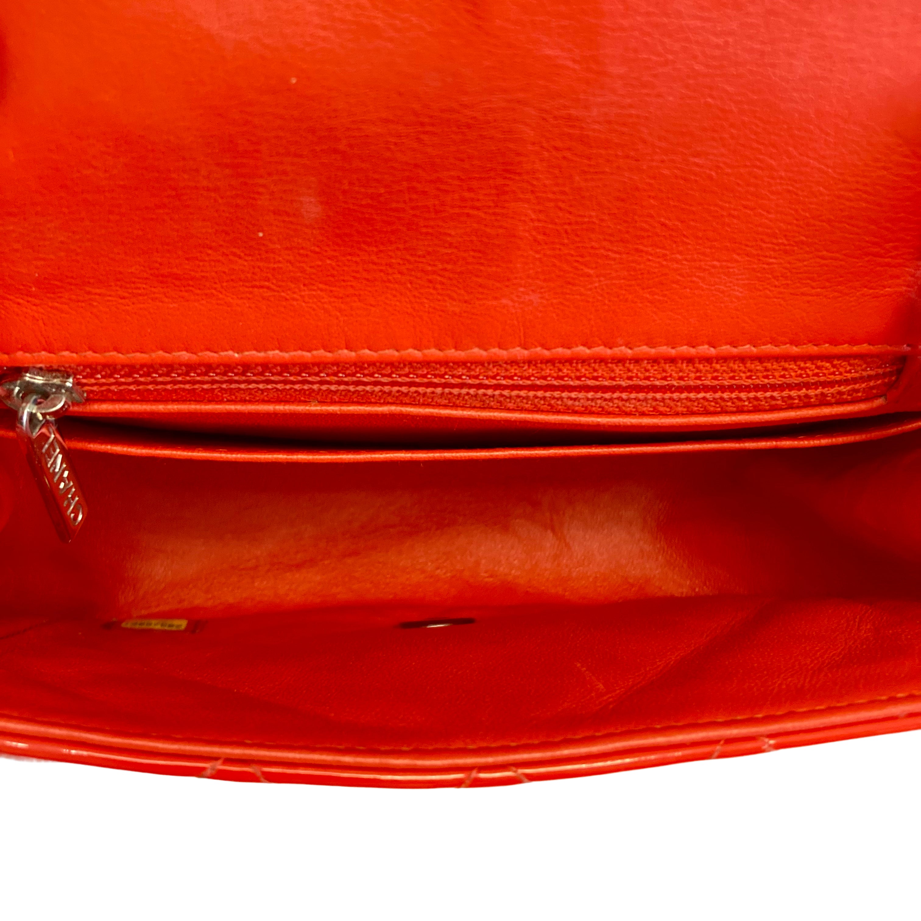 Chanel Patent Quilted Mini Square Flap Red