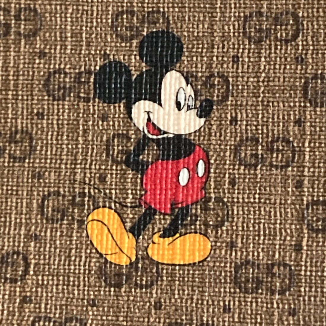 GUCCI X DISNEY Mini Vintage GG Supreme Monogram Mickey Mouse Round Backpack Sun Oil