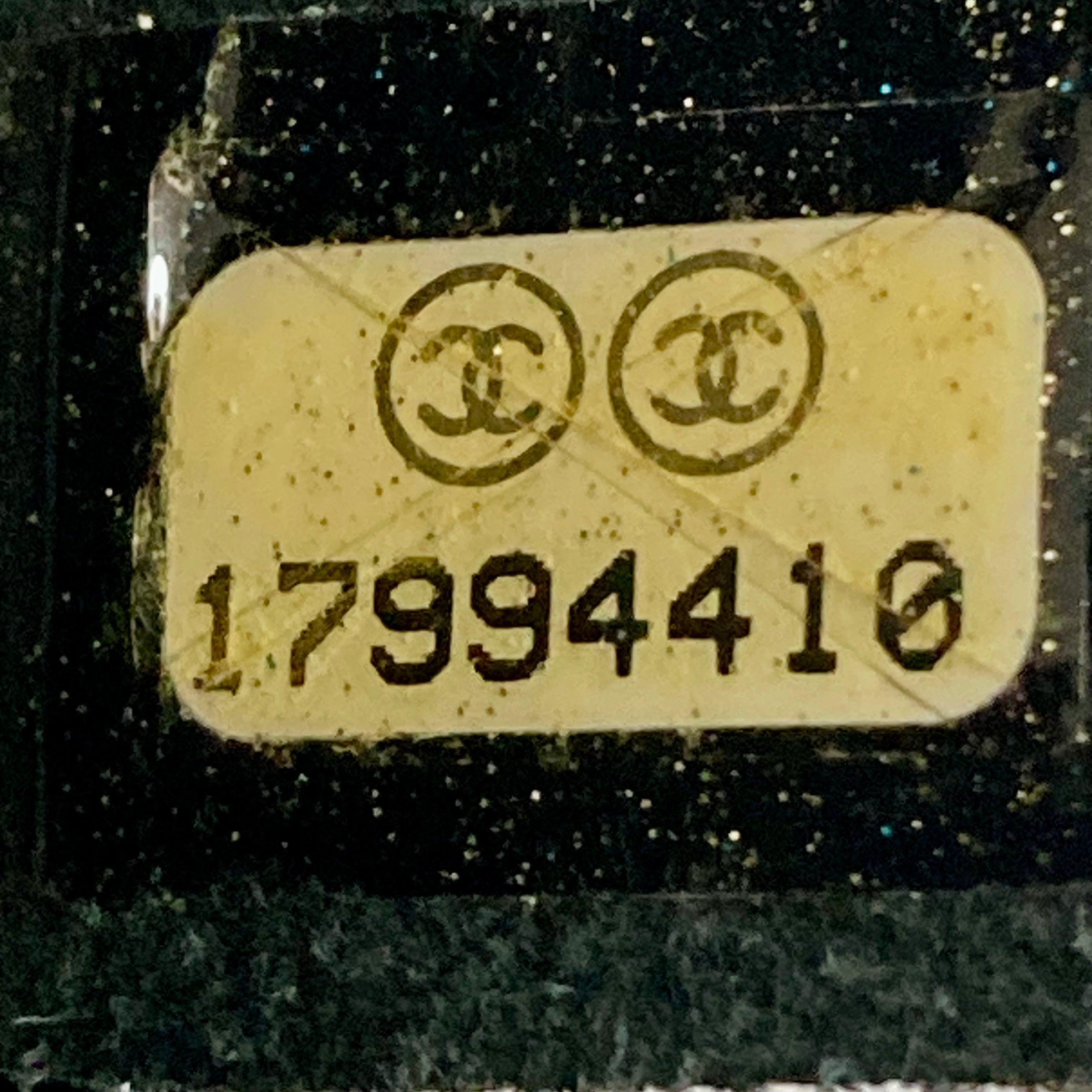 Chanel Quilted Small Boy Black and White (17***10) w Black Card