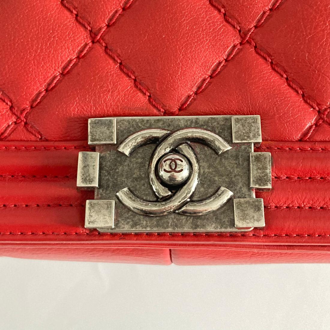Chanel Quilted Medium Boy Red SHW
