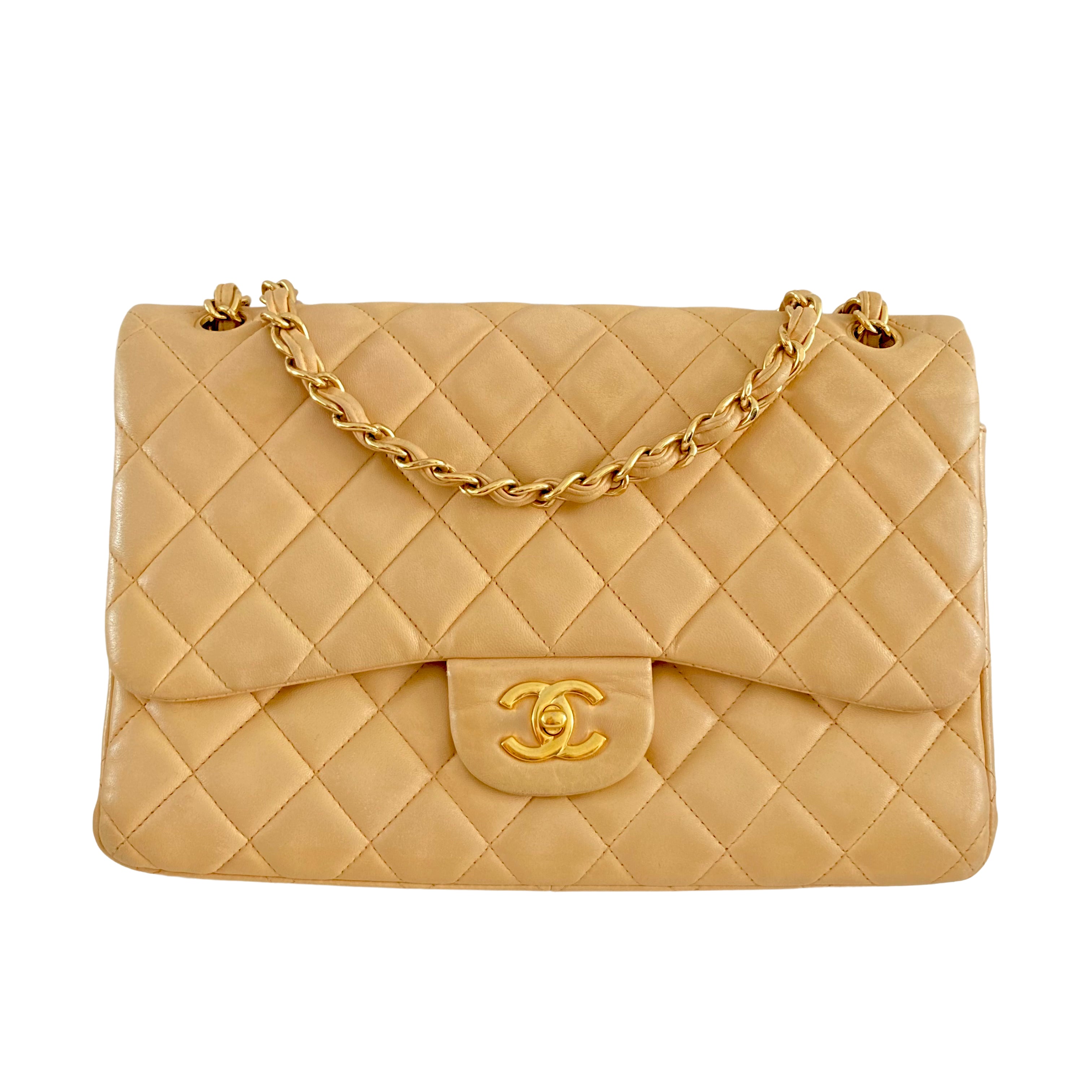 Chanel Silver Buckle CF Chain Bag Yellow (14***84）CC920