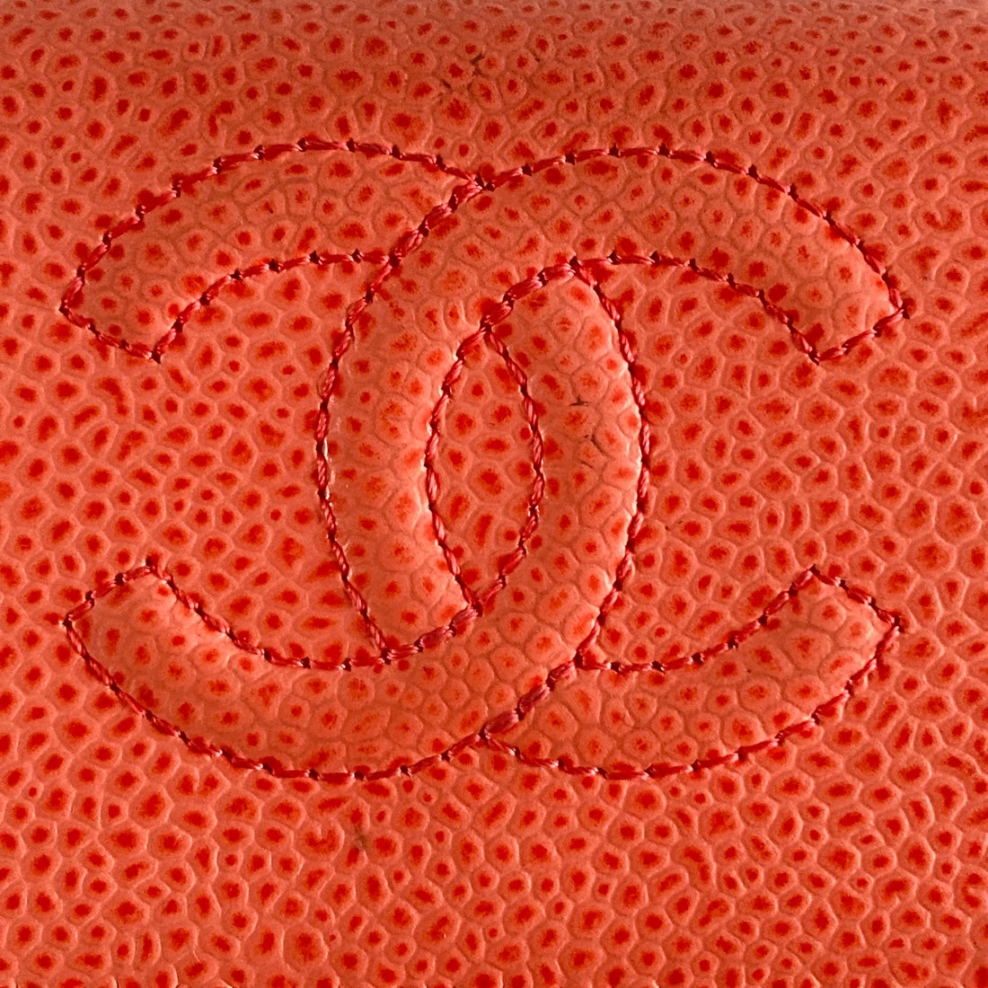 Chanel Caviar Flap Wallet Coral (17***70)