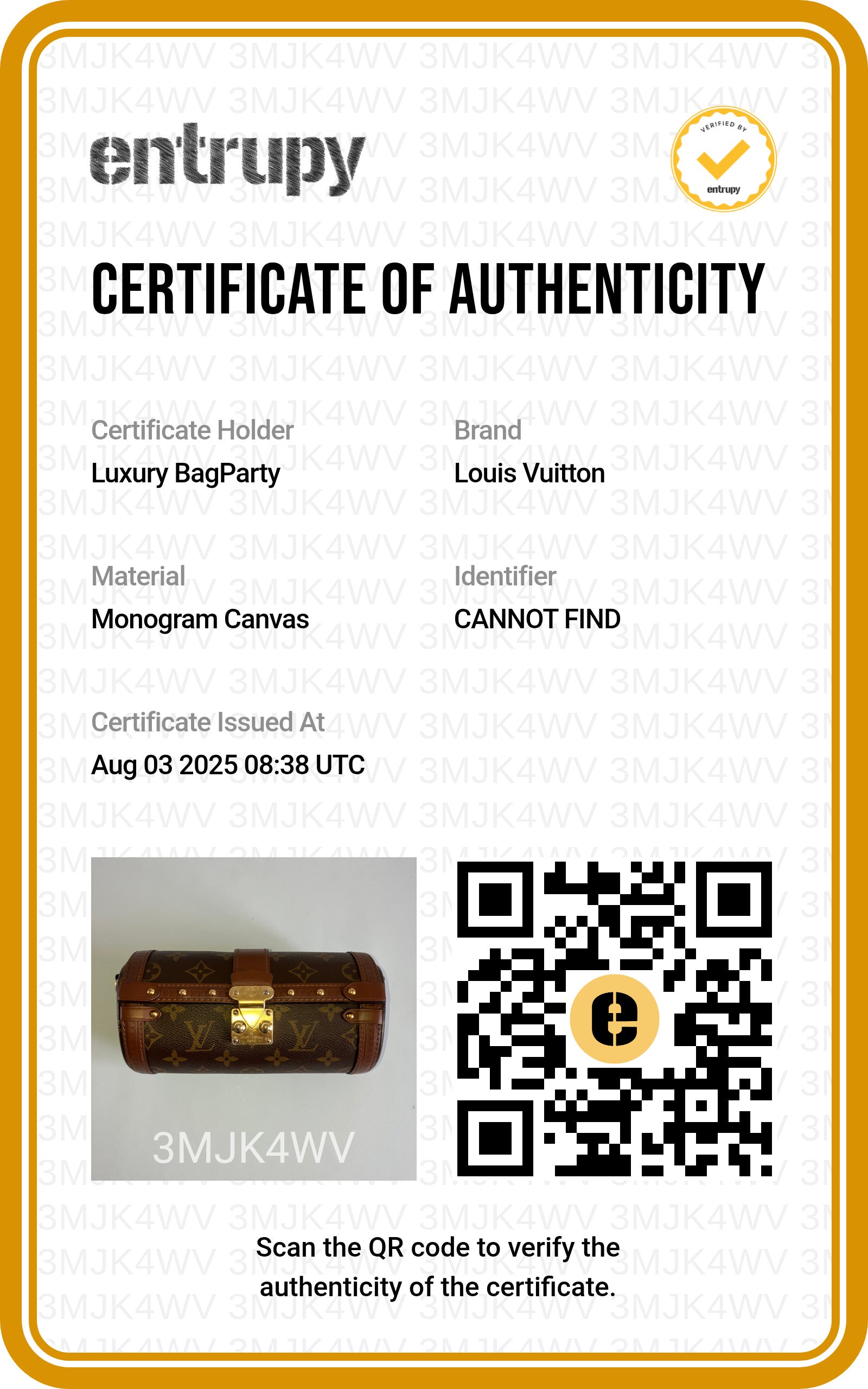 Louis Vuitton Papillon Trunk Micropchipped Lv967