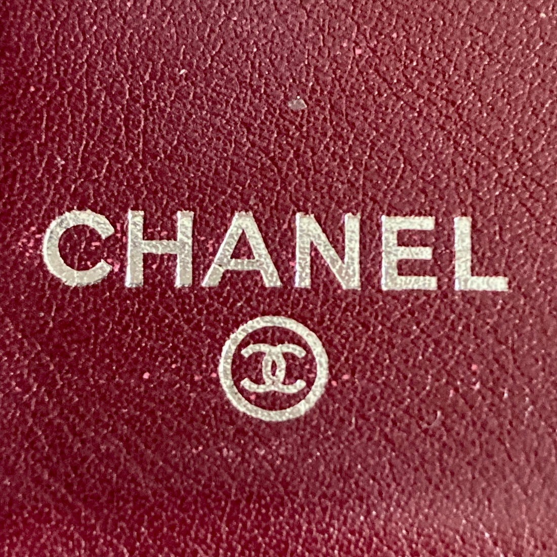 Chanel Patent Calfskin Quilted Yen Wallet Burgundy (15****74)