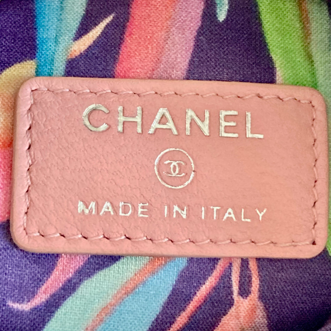 Chanel Lambskin Stitch Round Clutch With Chain Pink