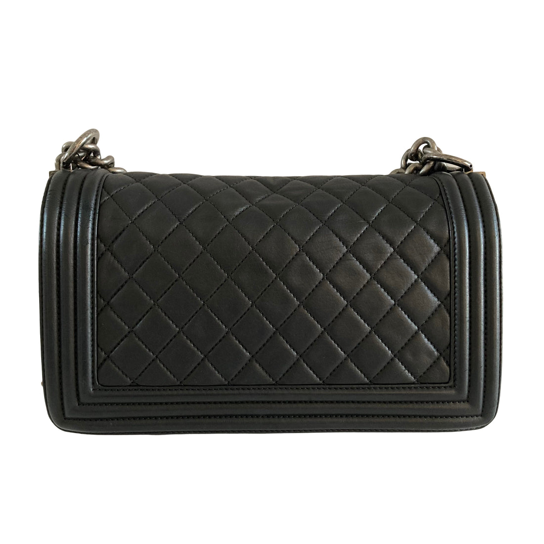 Chanel Quilted Medium Boy Black SHW (19***16)