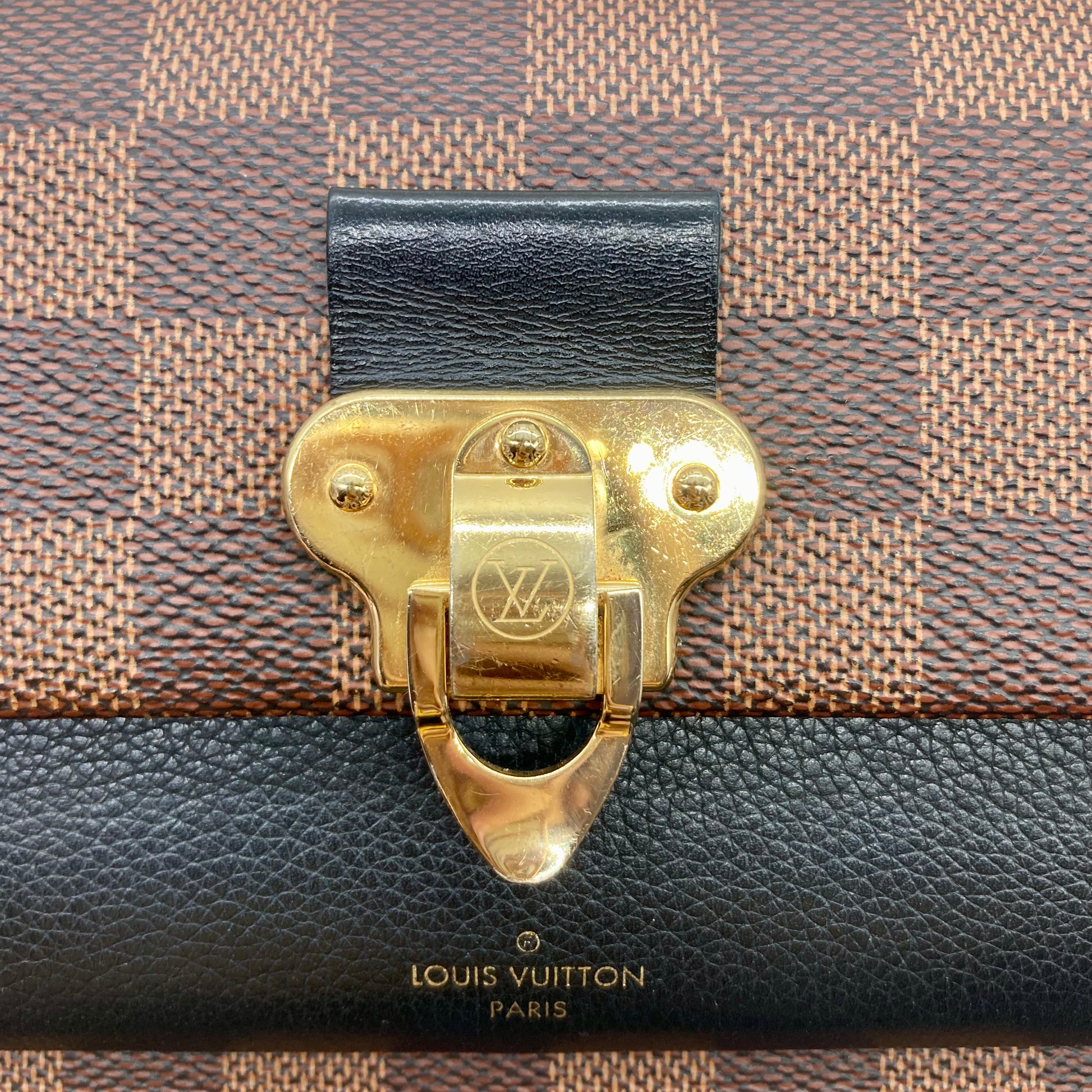 Louis Vuitton Damier Ebene Vavin Wallet On Chain Black