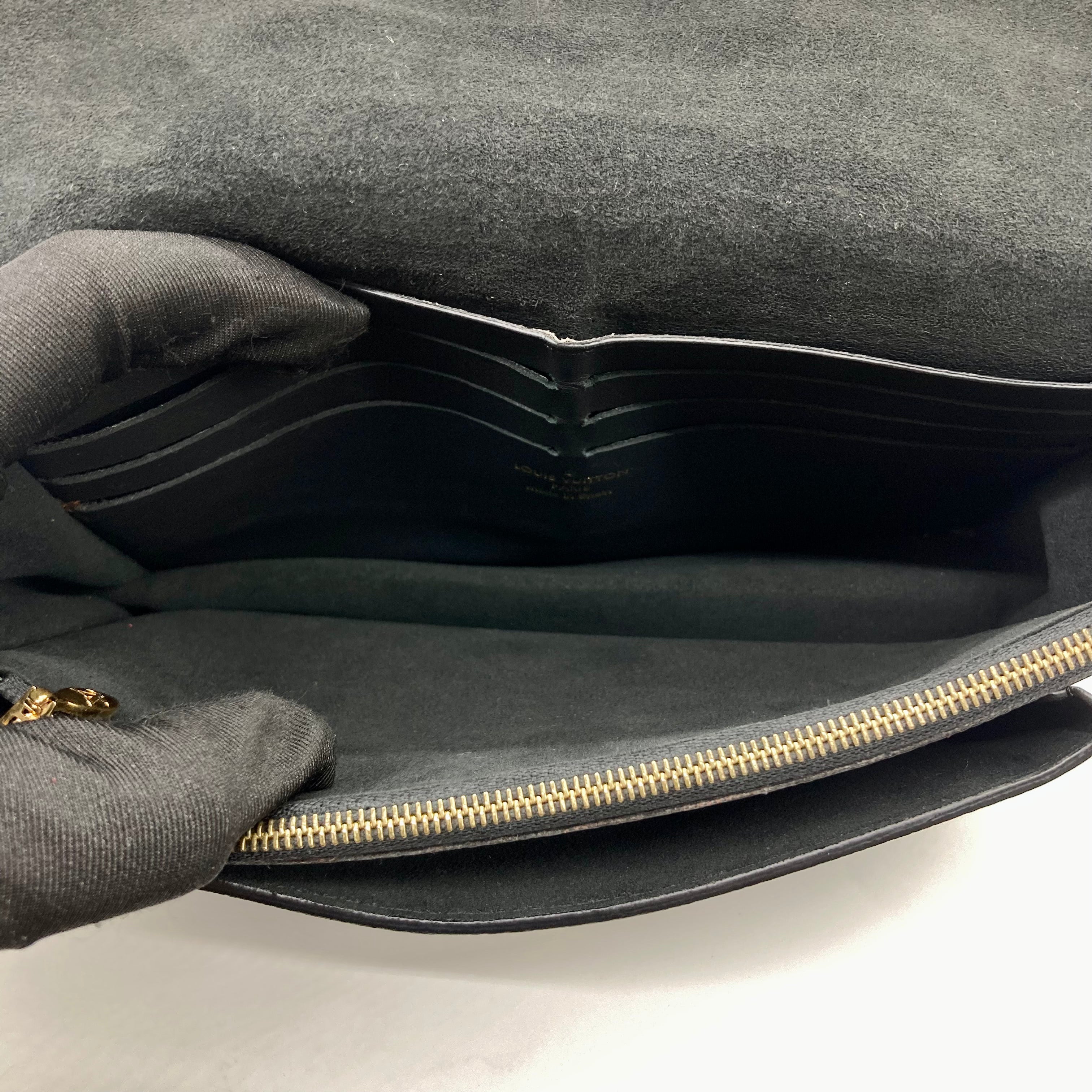 Louis Vuitton Damier Ebene Vavin Wallet On Chain Black