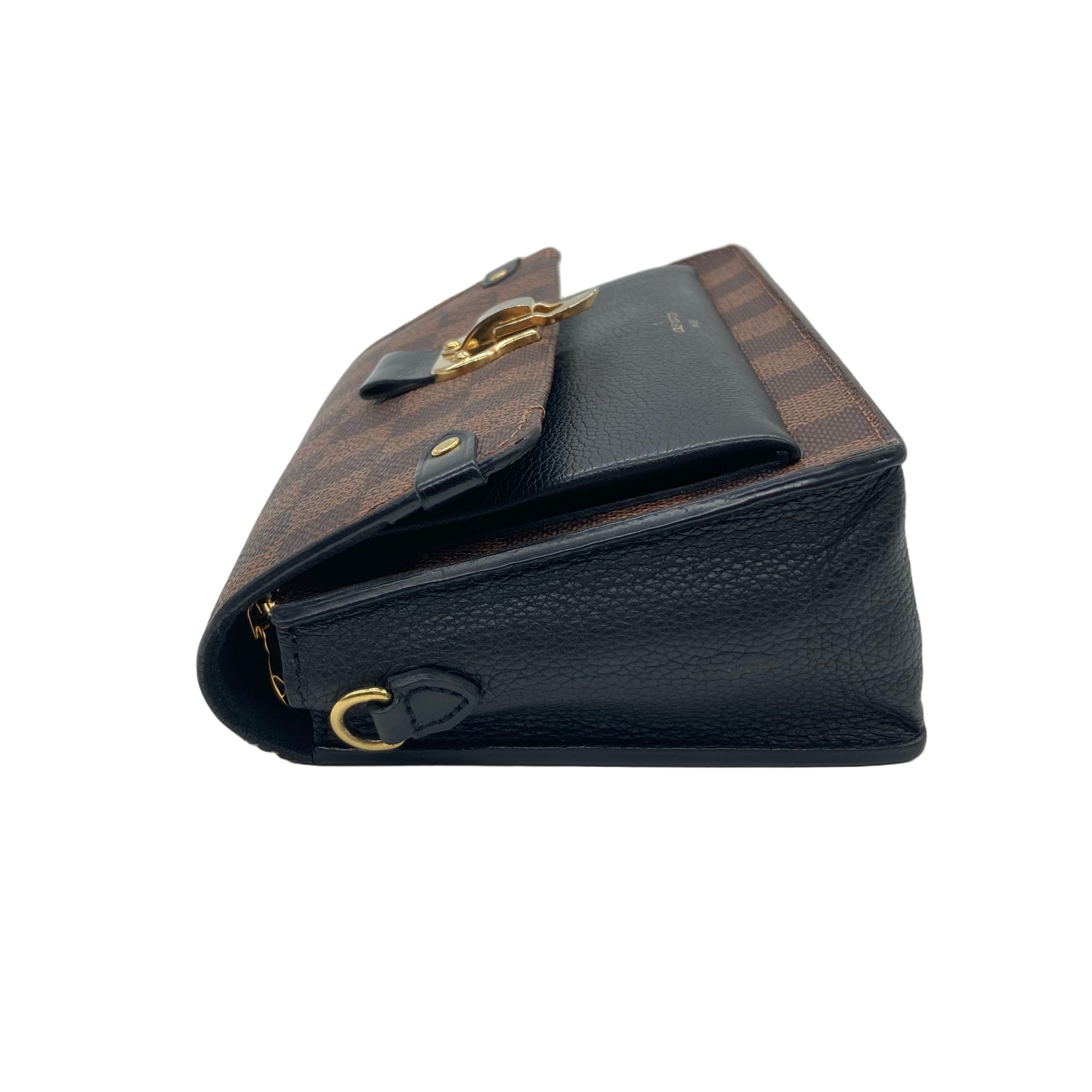 Louis Vuitton Damier Ebene Vavin Wallet On Chain Black