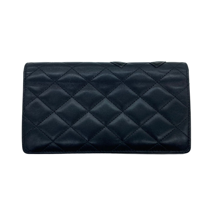 Chanel Cambon Wallet Black and Pink Interior CC405