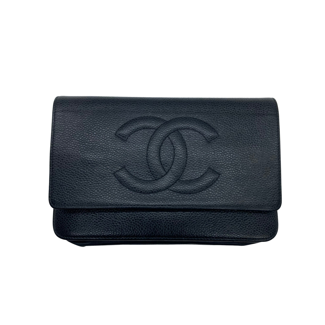 Chanel Caviar CC Wallet on Chain Leather Black (19***45)