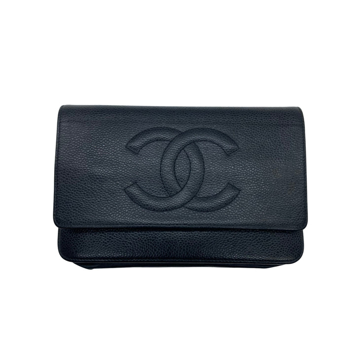 Chanel Caviar CC Wallet on Chain Leather Black (19***45)