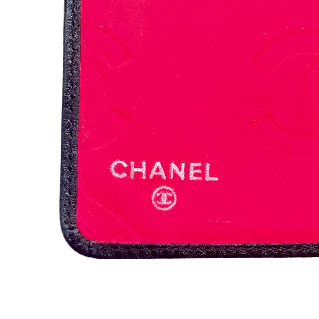 Chanel Quilted Cambon Wallet Black Pink (15***77)