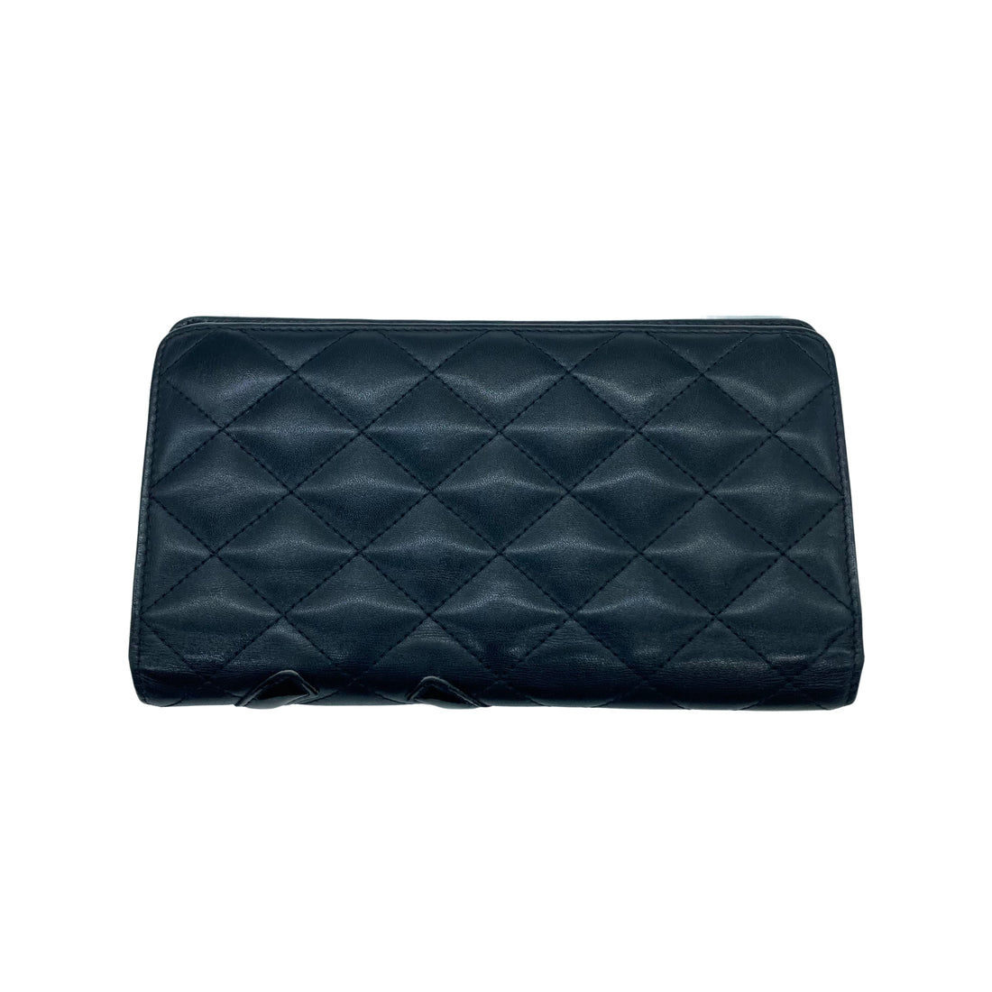 Chanel Quilted Cambon Wallet Black Pink (15***77)
