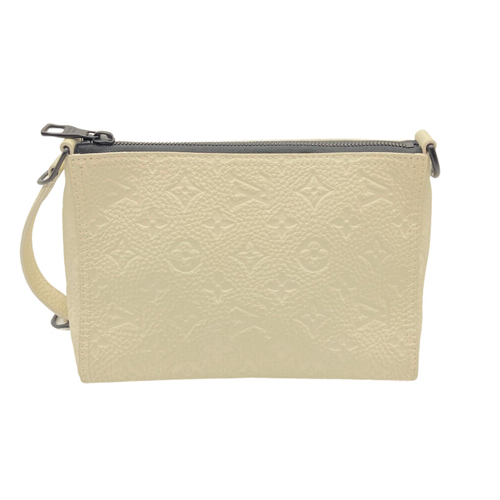 Louis Vuitton Monogram Empreinte Leather White Triangle Bag (AR4189)