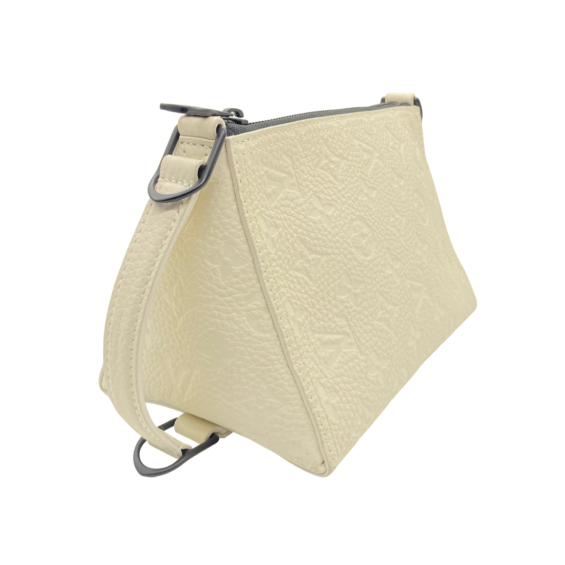 Louis Vuitton Monogram Empreinte Leather White Triangle Bag (AR4189)