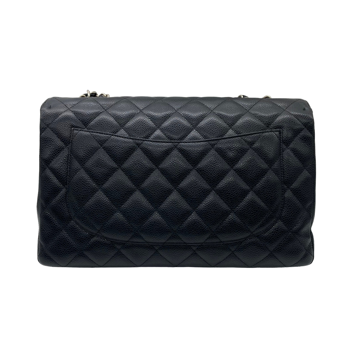 Chanel Classic Caviar Jumbo Single Flap CF Black GHW (13***96) cc419