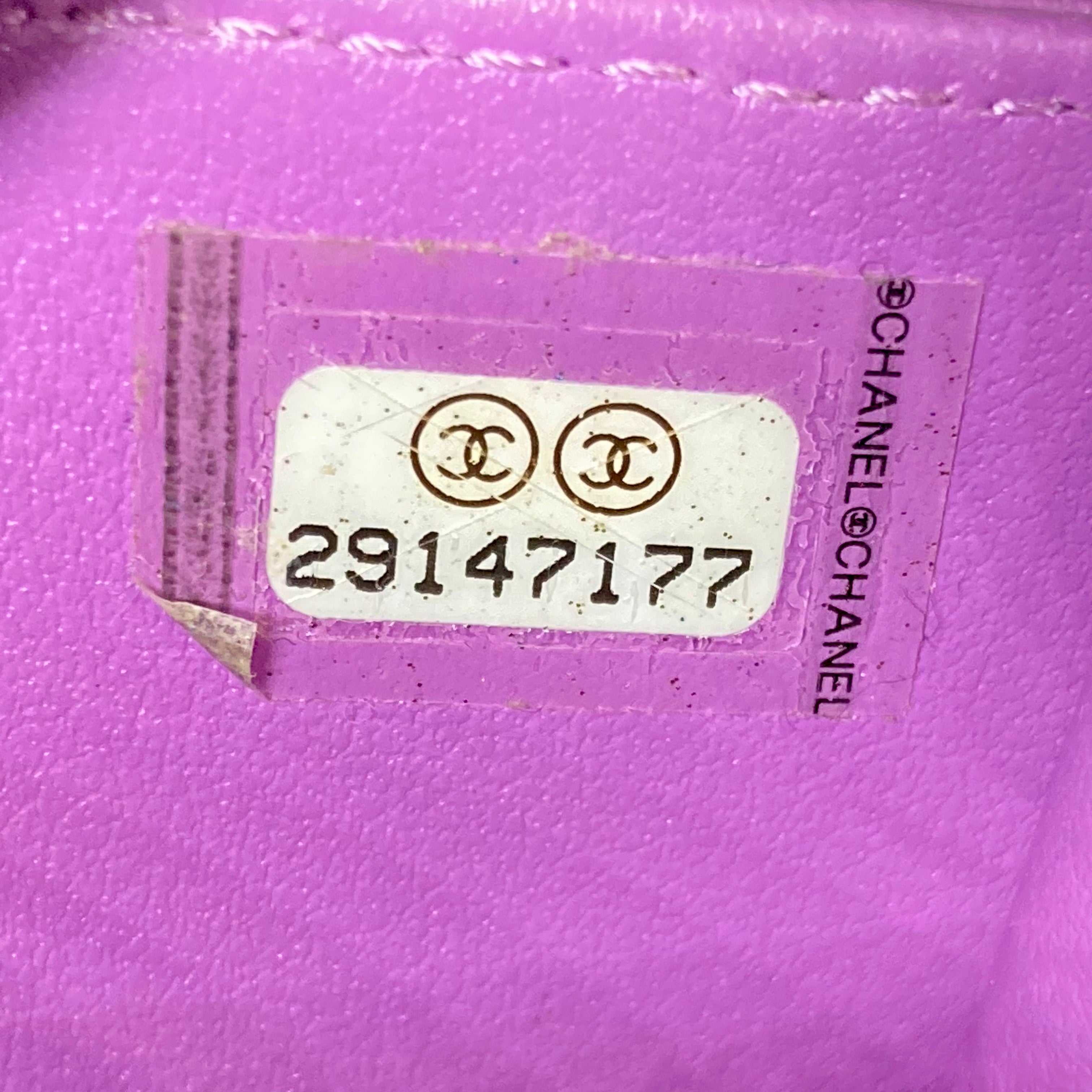 Chanel Small Tweed Filigree Vanity Case Purple (29***77) CC395