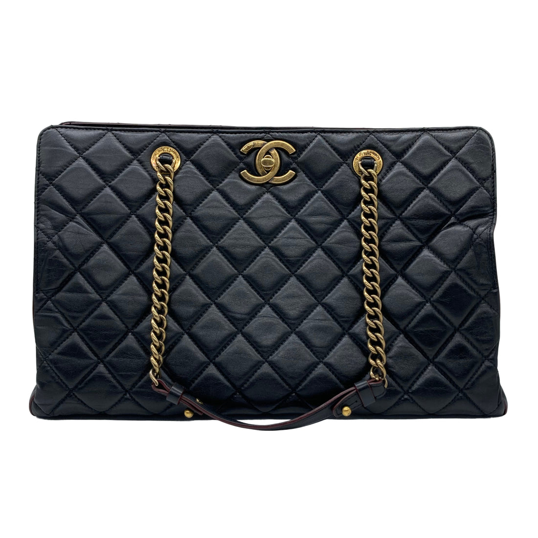 Chanel Quilted CC Perfect Edge Tote Bag Black GHW (17***93)CC396