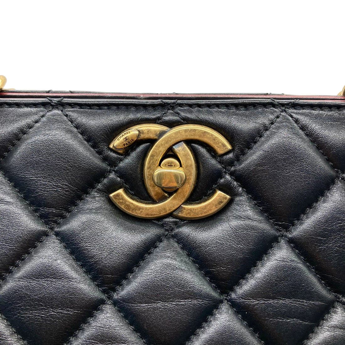 Chanel Quilted CC Perfect Edge Tote Bag Black GHW (17***93)CC396