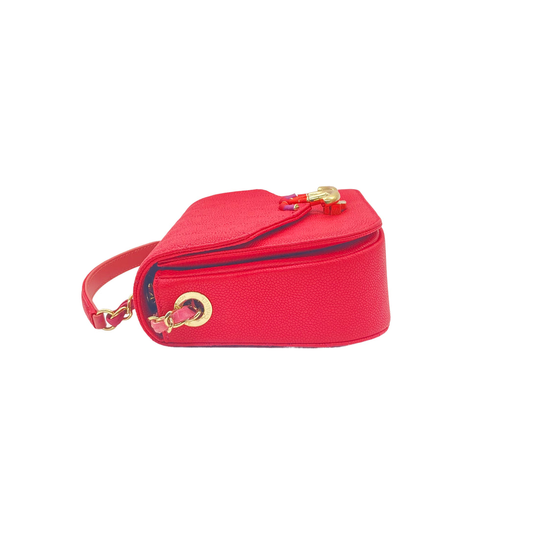 Chanel Quilted Curve Cuba Flap Bag Red(25***39)cc389