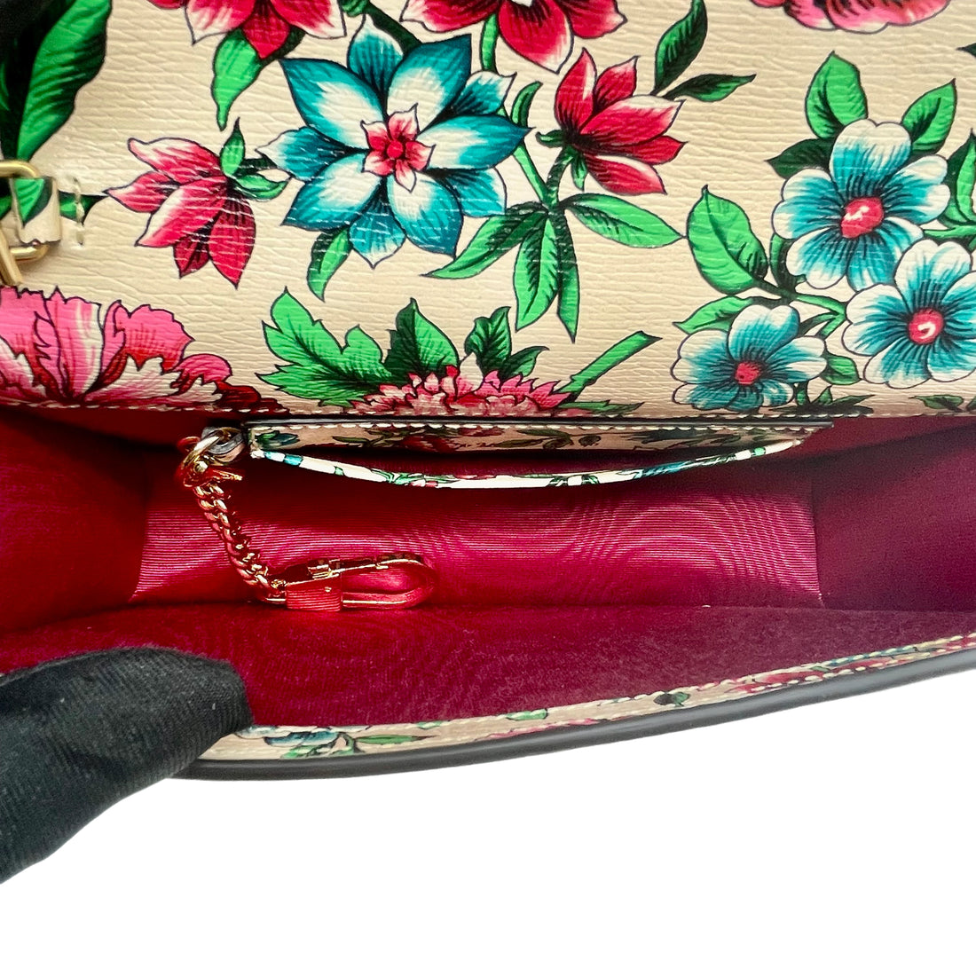 Gucci Diana Mini Bamboo on Chain Floral GG347