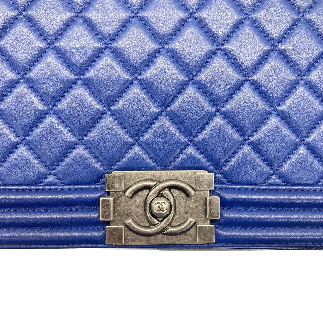 Chanel Lambskin Quilted Medium Boy Blue/Black(23***00)
