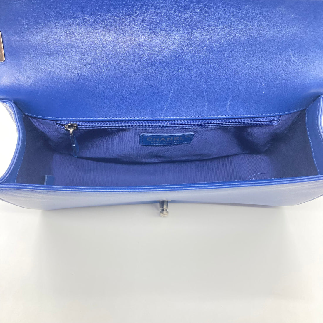 Chanel Lambskin Quilted Medium Boy Blue/Black(23***00)