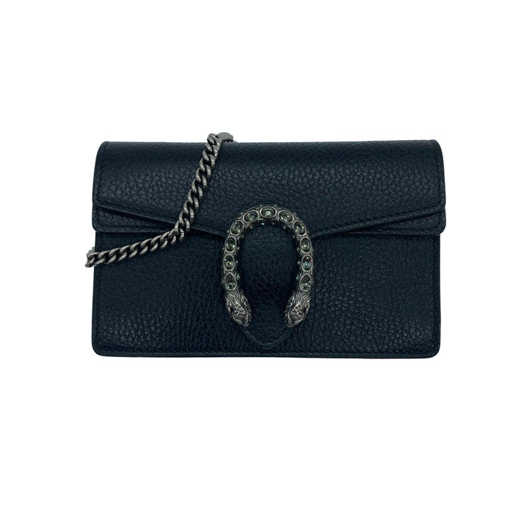 Gucci Dionysus Mini Leather Shoulder Black GG348