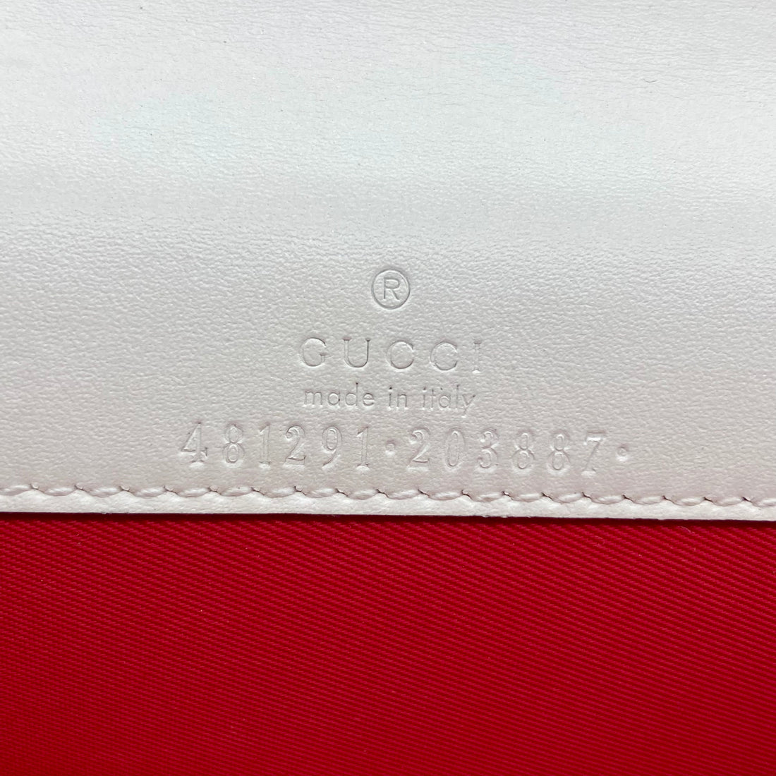 Gucci Classic Monogram Cherry WOC White GG352