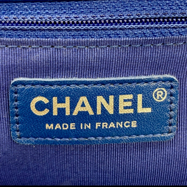 Chanel Lambskin Quilted Medium Boy Blue/Black(23***00)
