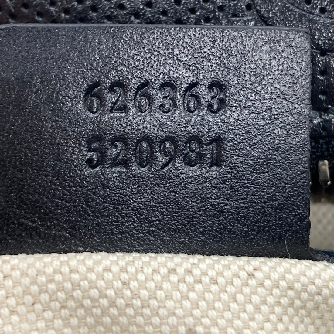 Gucci Embossed Leather Soft Box Messenger Black GG346