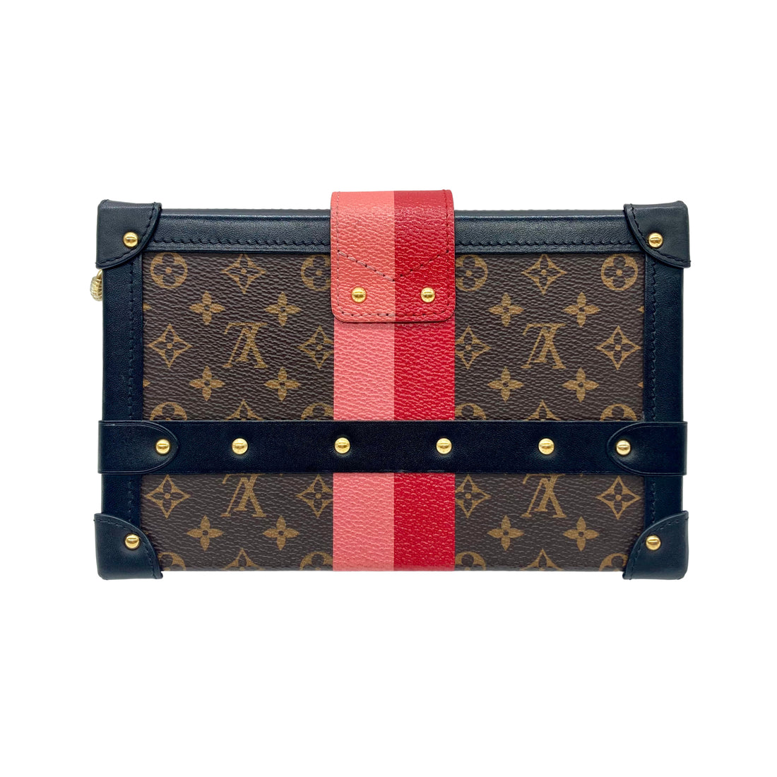 Louis Vuitton Monogram Stripes Print Petite Malle Microchipped LV978