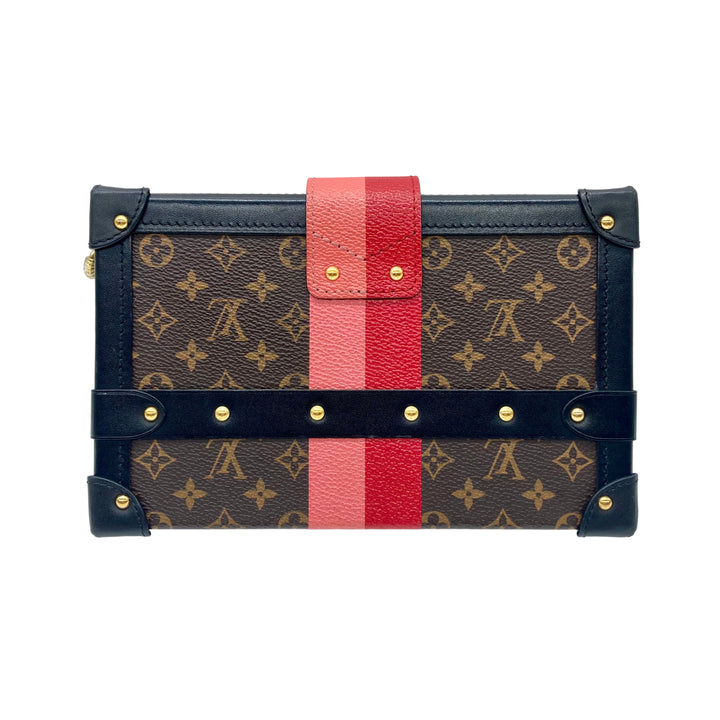Louis Vuitton Monogram Stripes Print Petite Malle Microchipped LV978
