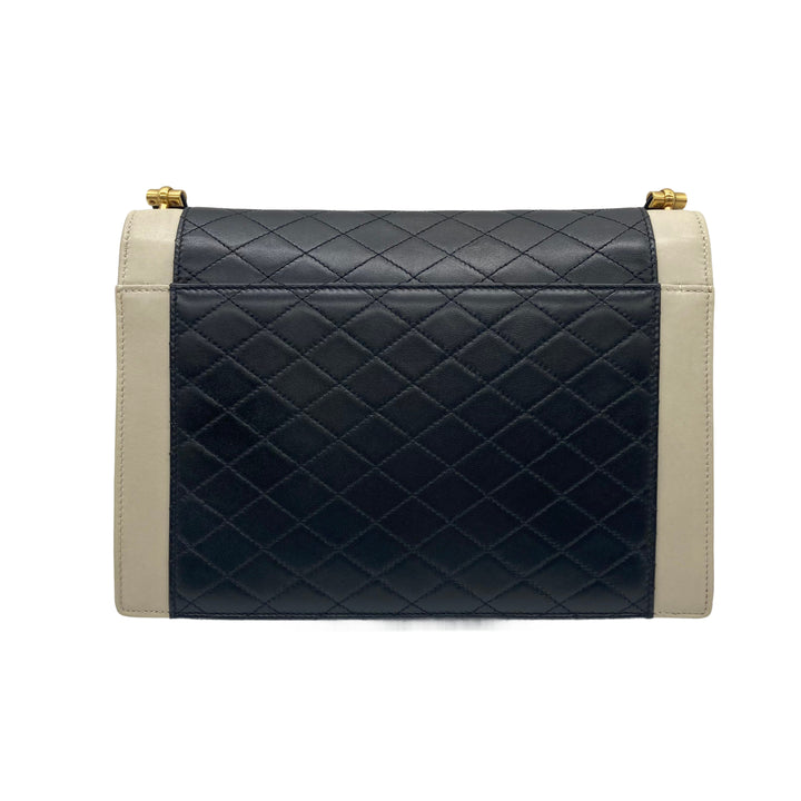 Saint Laurent Gabby Sachel Shoulder Bag Black White SL69