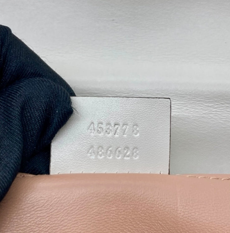 Gucci Nappa Pearl Studded Mini Queen Margaret Broadway White GG351