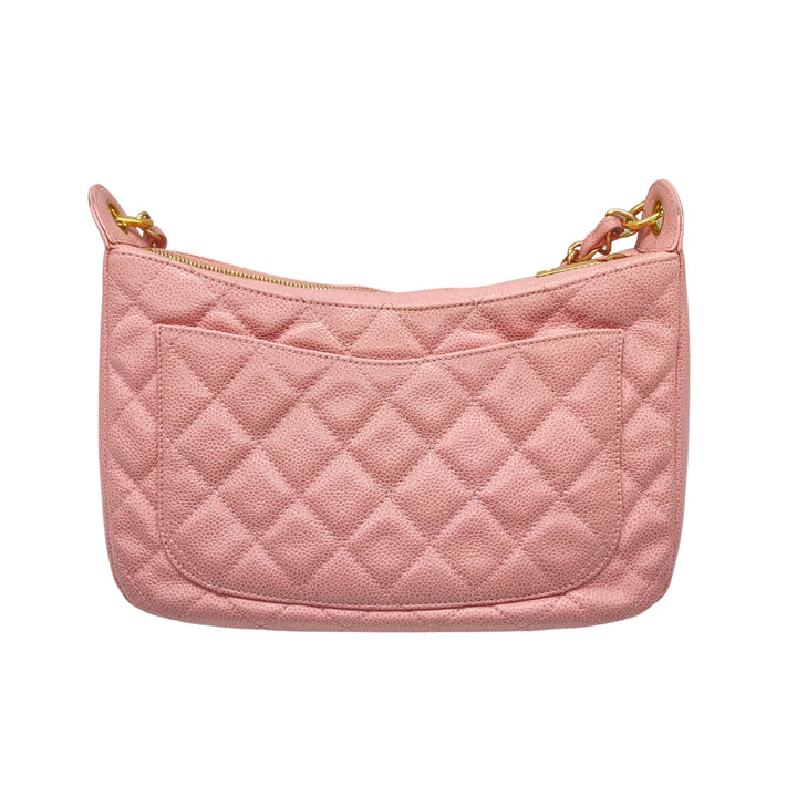 Chanel Caviar Quilted Timeless CC Shoulder Bag Pink (72***80) CC403