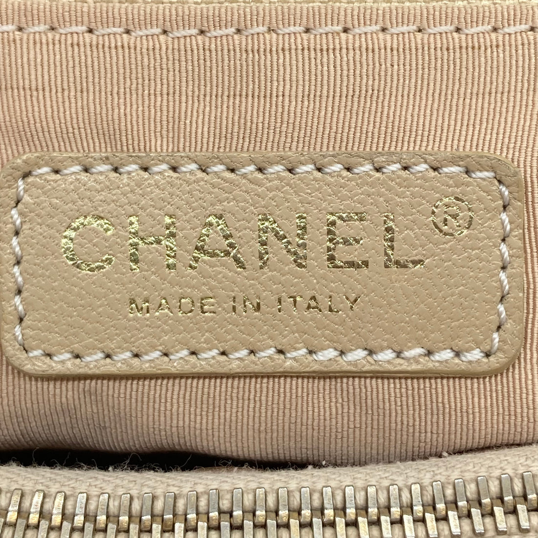Chanel Caviar Leather Shopping Tote Bag Cream CC402