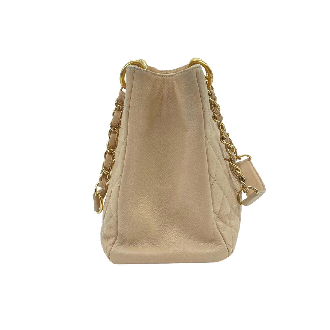 Chanel Caviar Leather Shopping Tote Bag Cream CC402