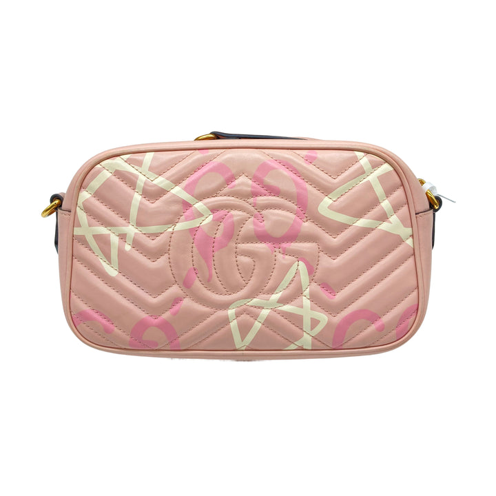 Gucci Matelasse Calfskin Matelasse GG Marmont Chain Pink GG350