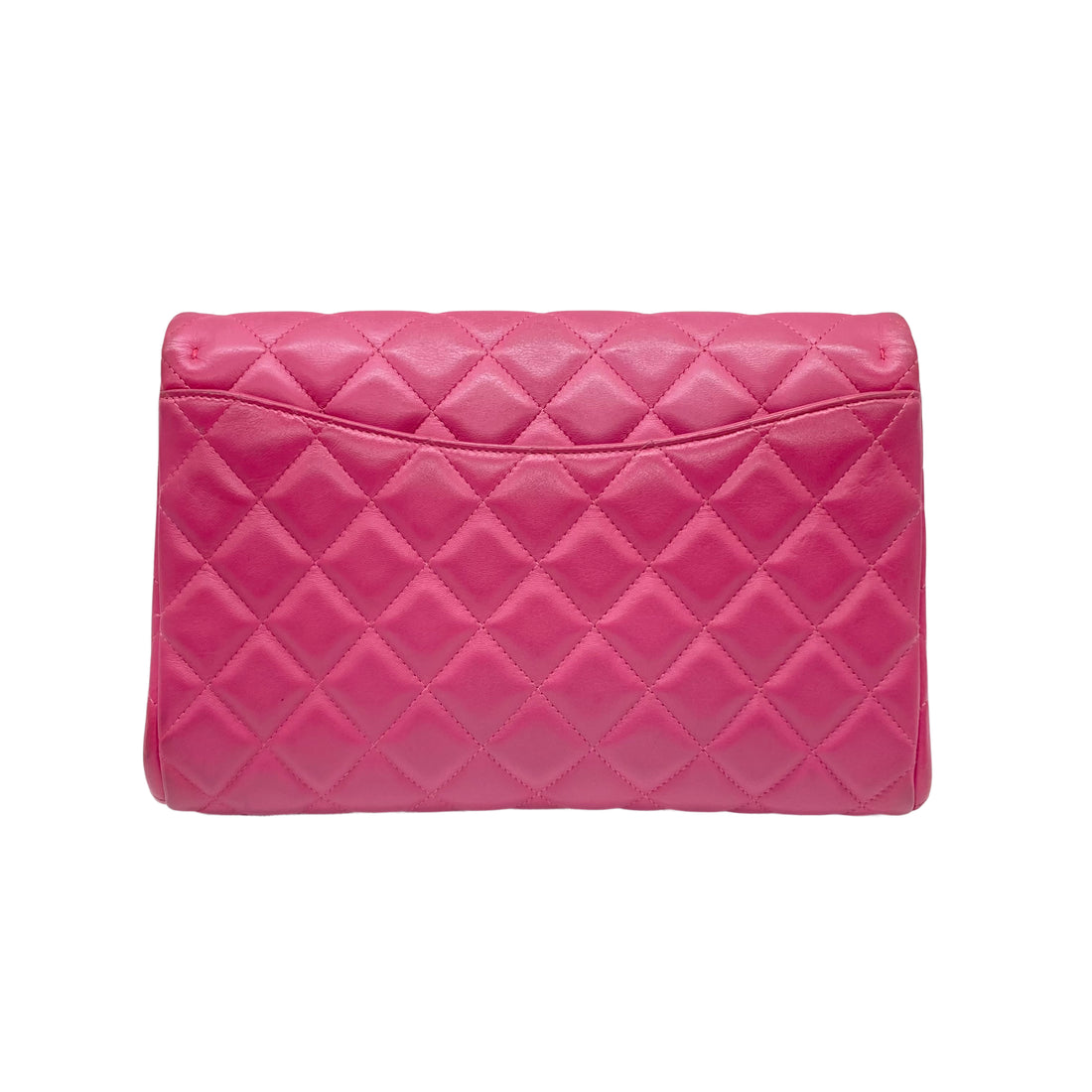 Chanel Classic Lambskin Quilted Clutch Baby Rose