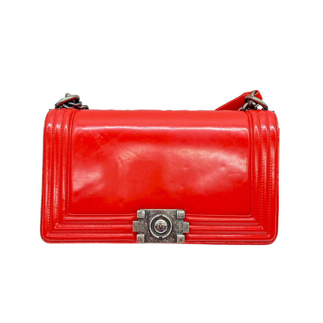Chanel Original Boy Patent Leather Red (21***16) CC432