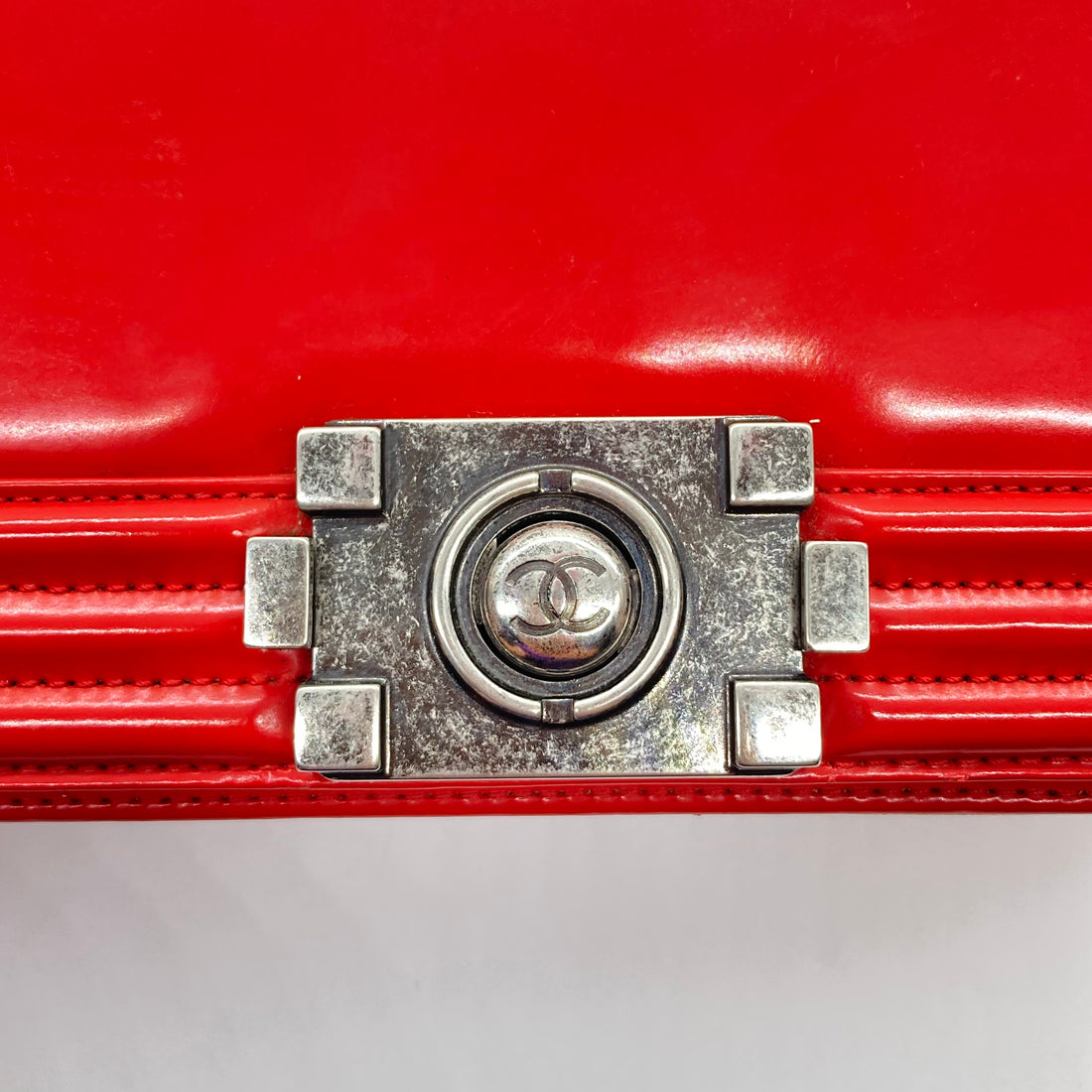 Chanel Original Boy Patent Leather Red (21***16) CC432