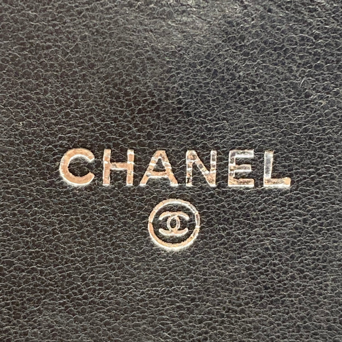 Chanel Lambskin Camellia Embossed Wallet Black