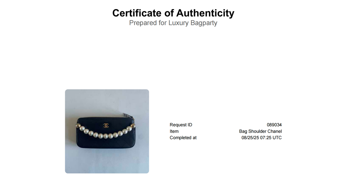 Chanel Quilted Pearl Wallet on Chain Black (29***63) CC399