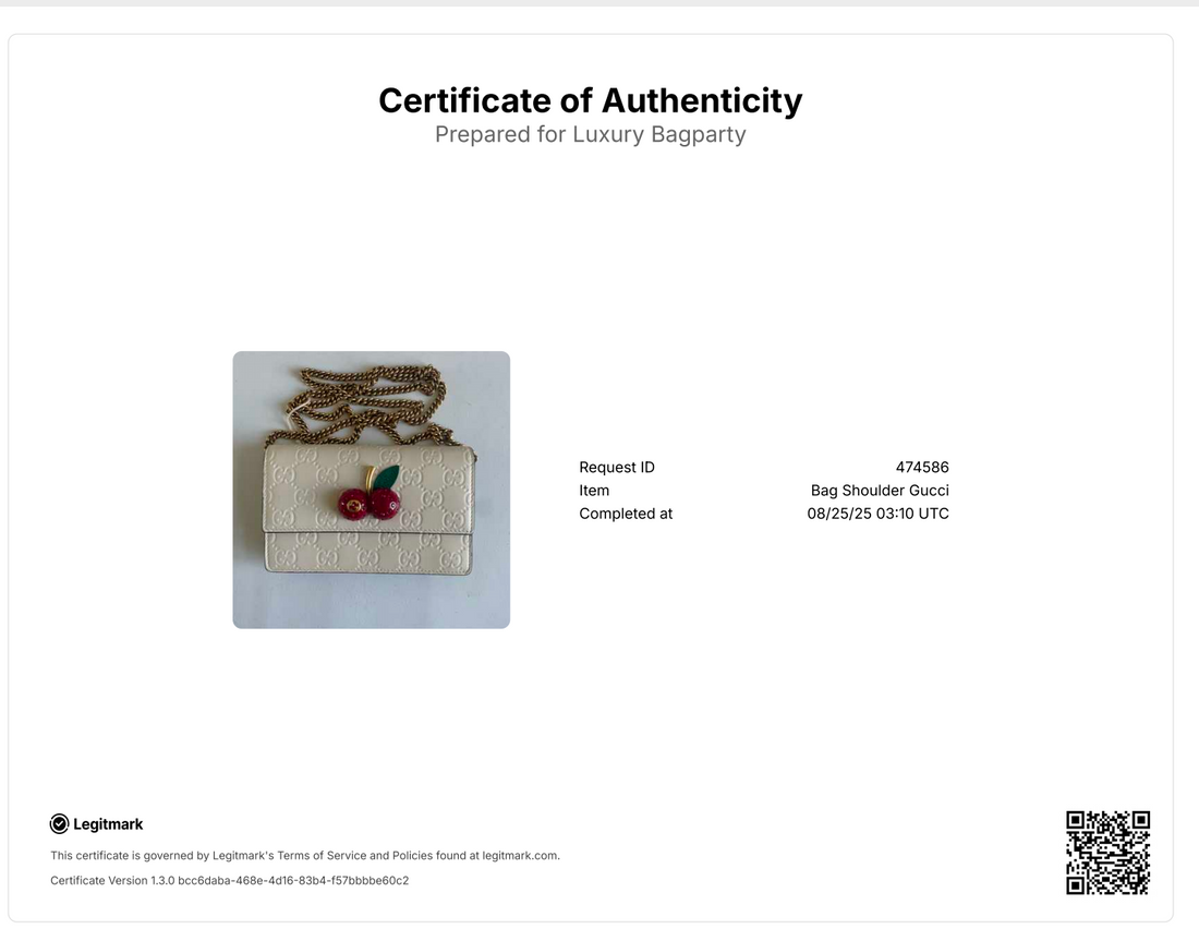 Gucci Classic Monogram Cherry WOC White GG352