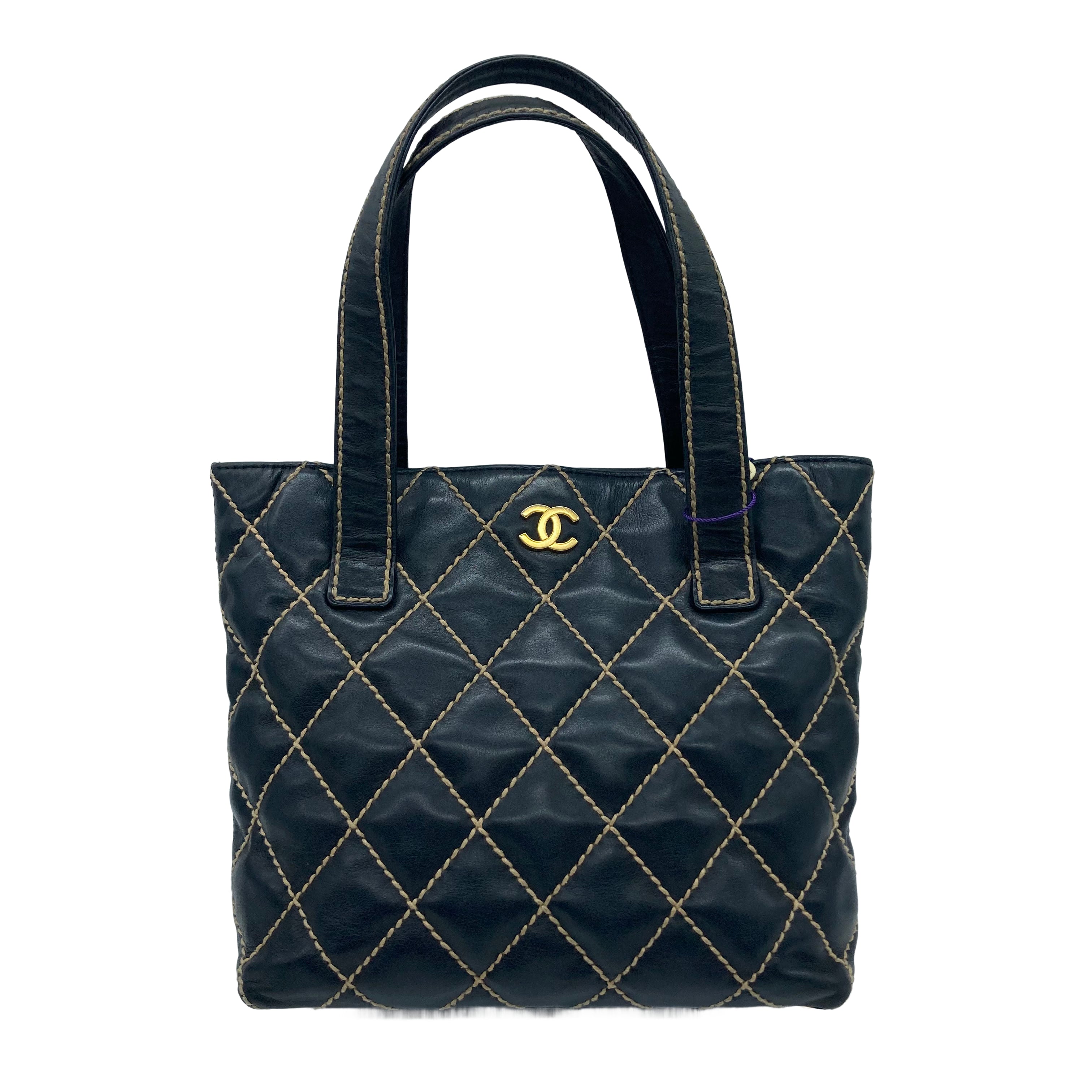 Chanel Wild Stitch Handbag Black SHW (82***81)CC441