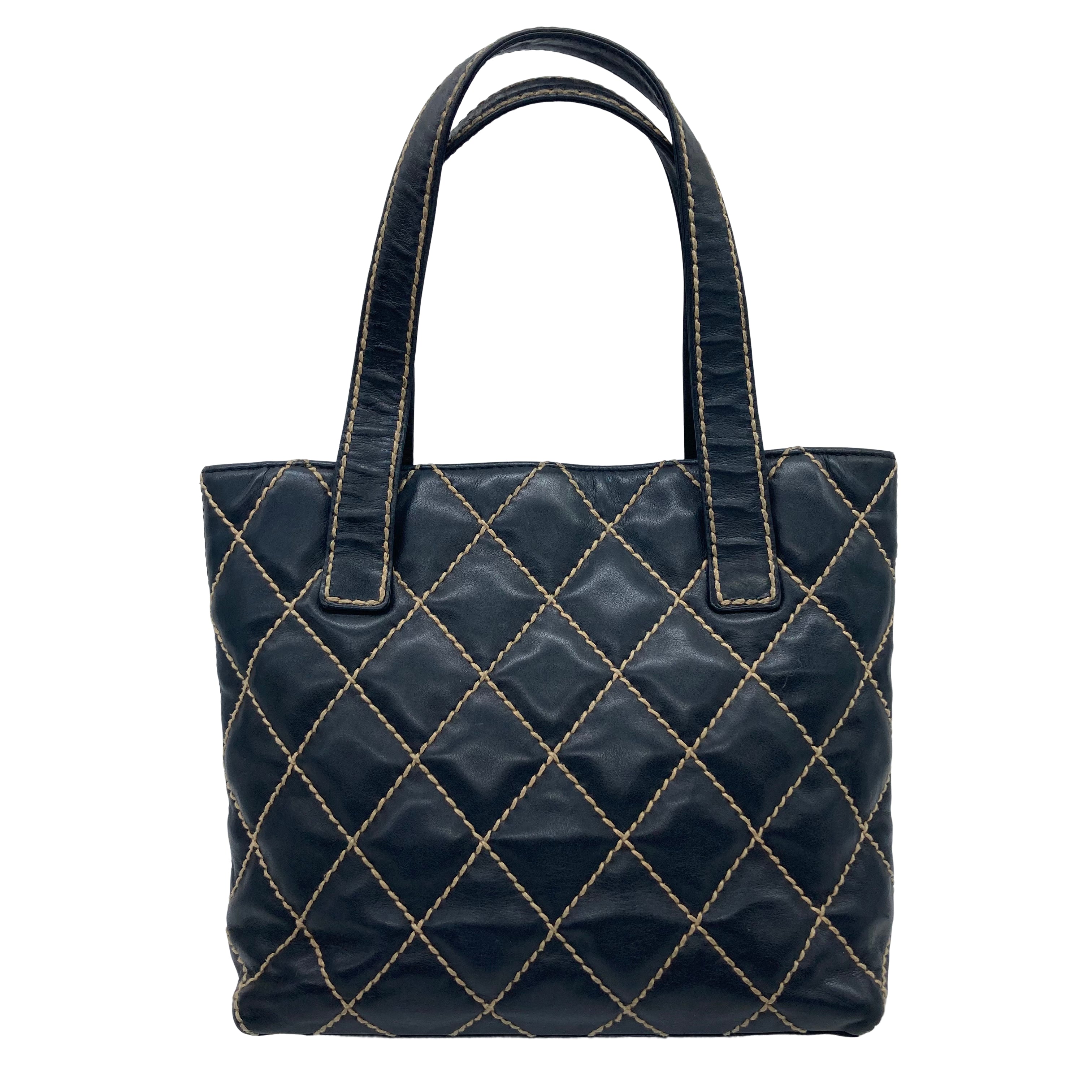 Chanel Wild Stitch Handbag Black SHW (82***81)CC441