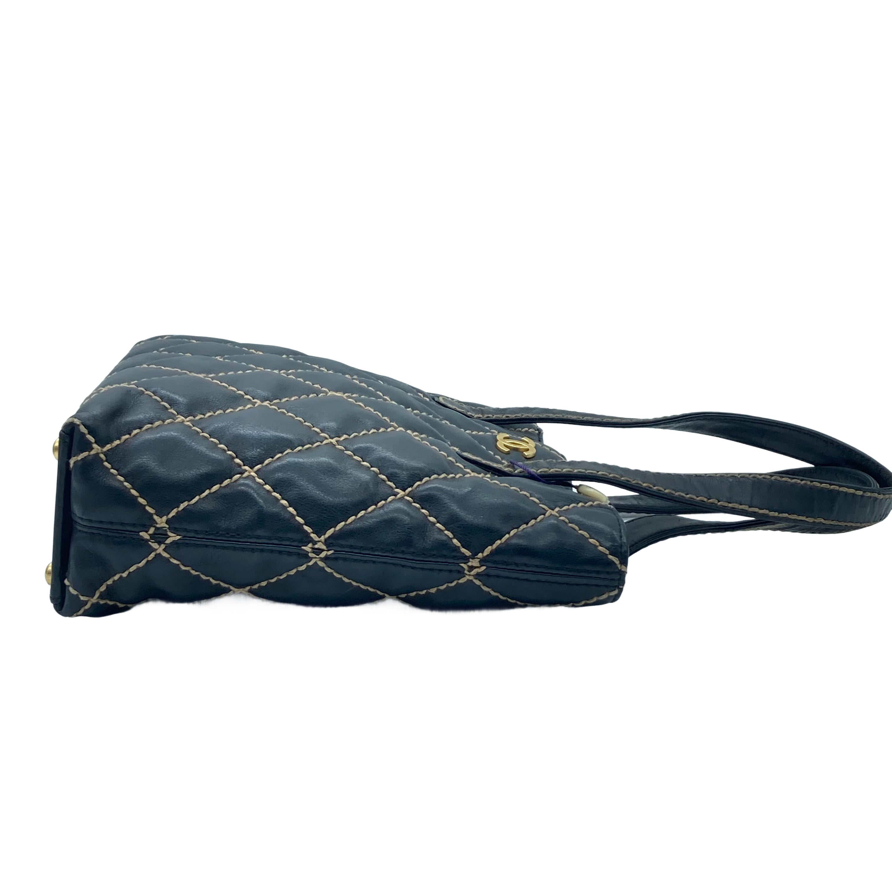 Chanel Wild Stitch Handbag Black SHW (82***81)CC441