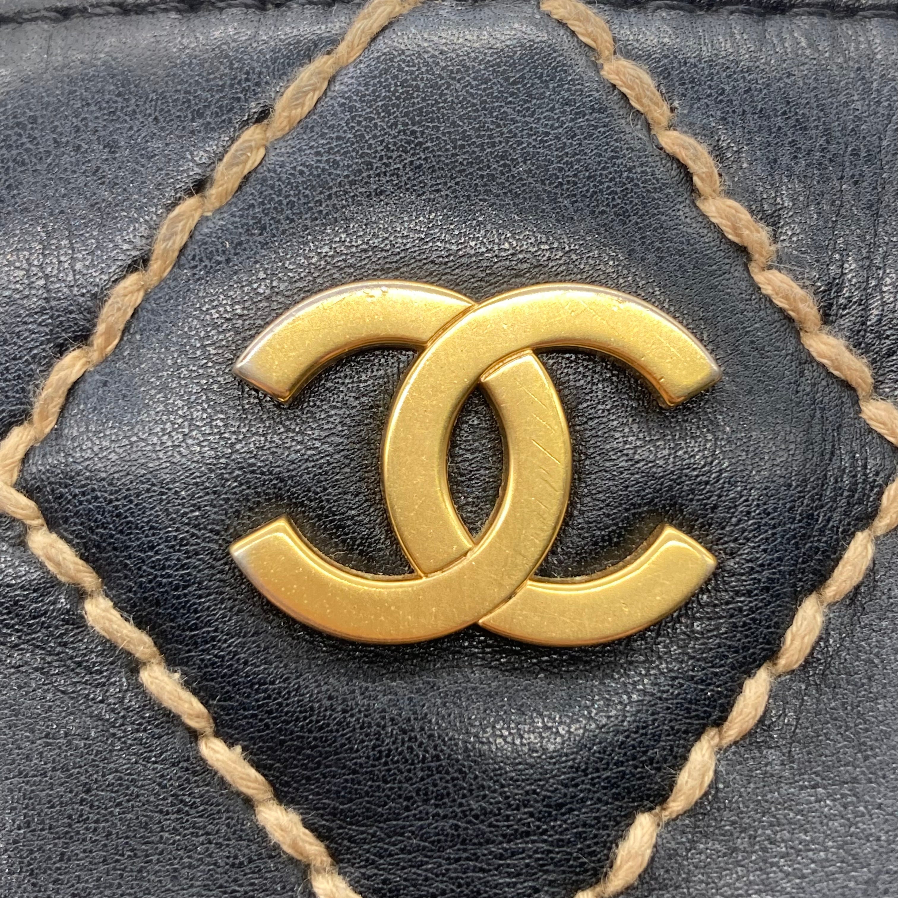 Chanel Wild Stitch Handbag Black SHW (82***81)CC441